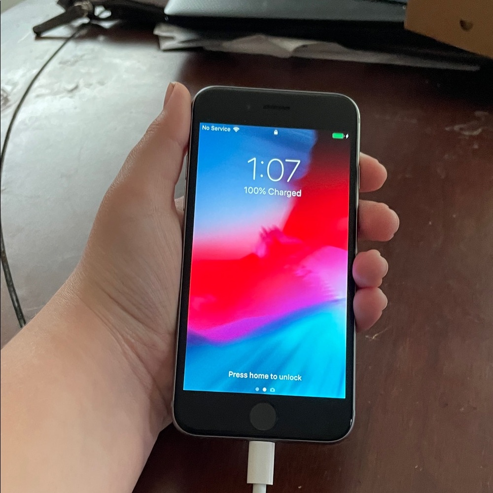 Apple iPhone with Black and Silver Design